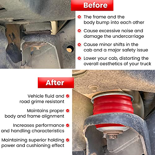 image for E-cowlboy KF04060BK Body Mount Bushing Kit for Ford F250 F350 Super Du