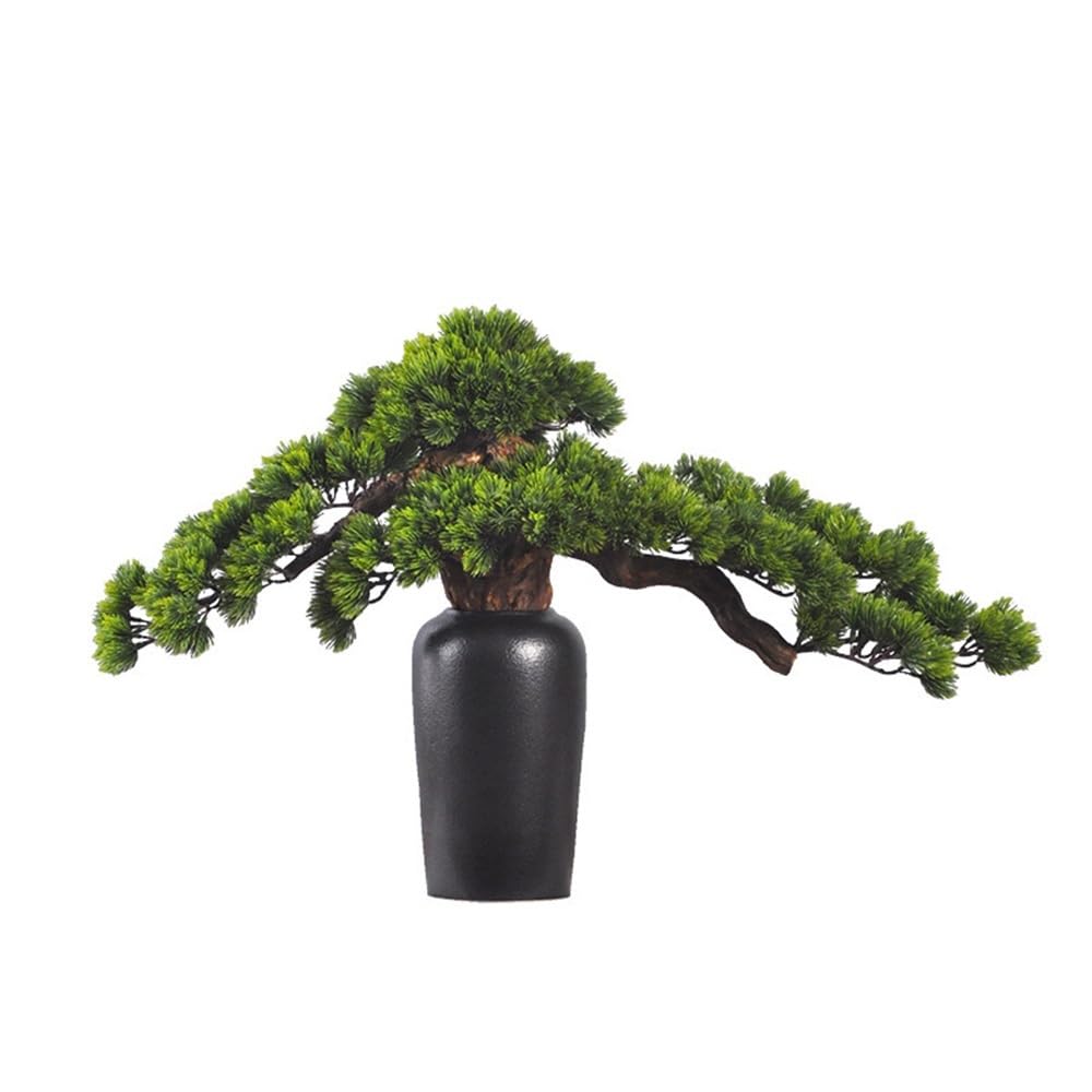 Bonsái pino artificial TEESONG con maceta decorativa de alta simulación para casa 1