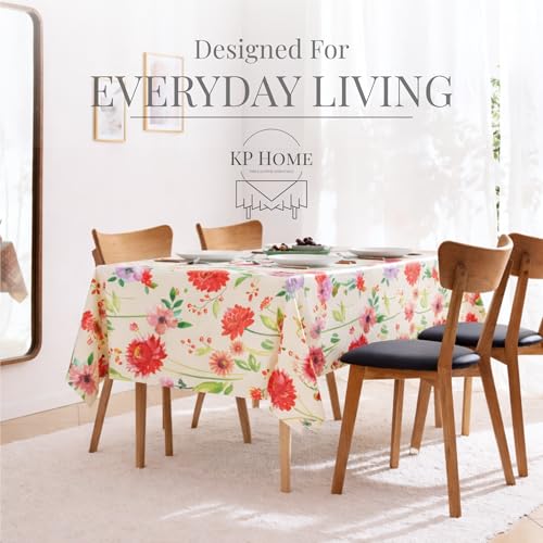 Nappe de jardin en vinyle fleurie pour repas extérieurs et table 200x140cm - 3