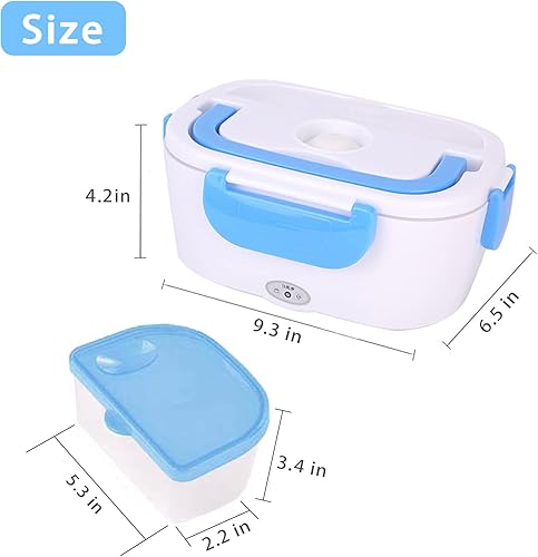 Miniatura 5 de Lonchera eléctrica 2 en 1, calentador de alimentos 12 V, 24 V, 110 V, calentador de alimentos portátil para automóvil y hogar, caja Bento térmica