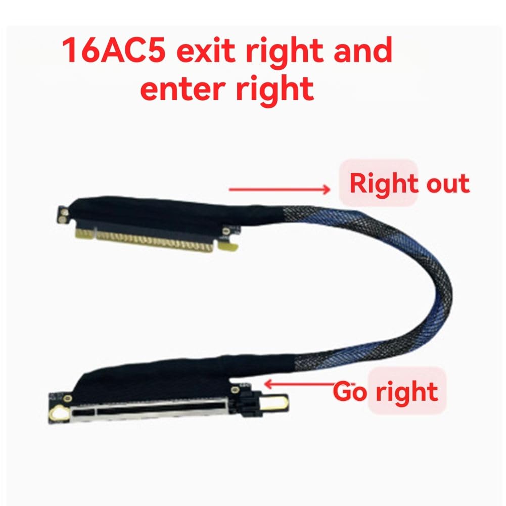 PCIe 5.0 X16 karta graficzna GPU przedłużacz posrebrzany PCI-E 5.0 X16 GEN5 64GT/S adapter kabel serwerowy szybki szybki PCIE 5.0 X16 przedłużacz karty graficznej 60 cm