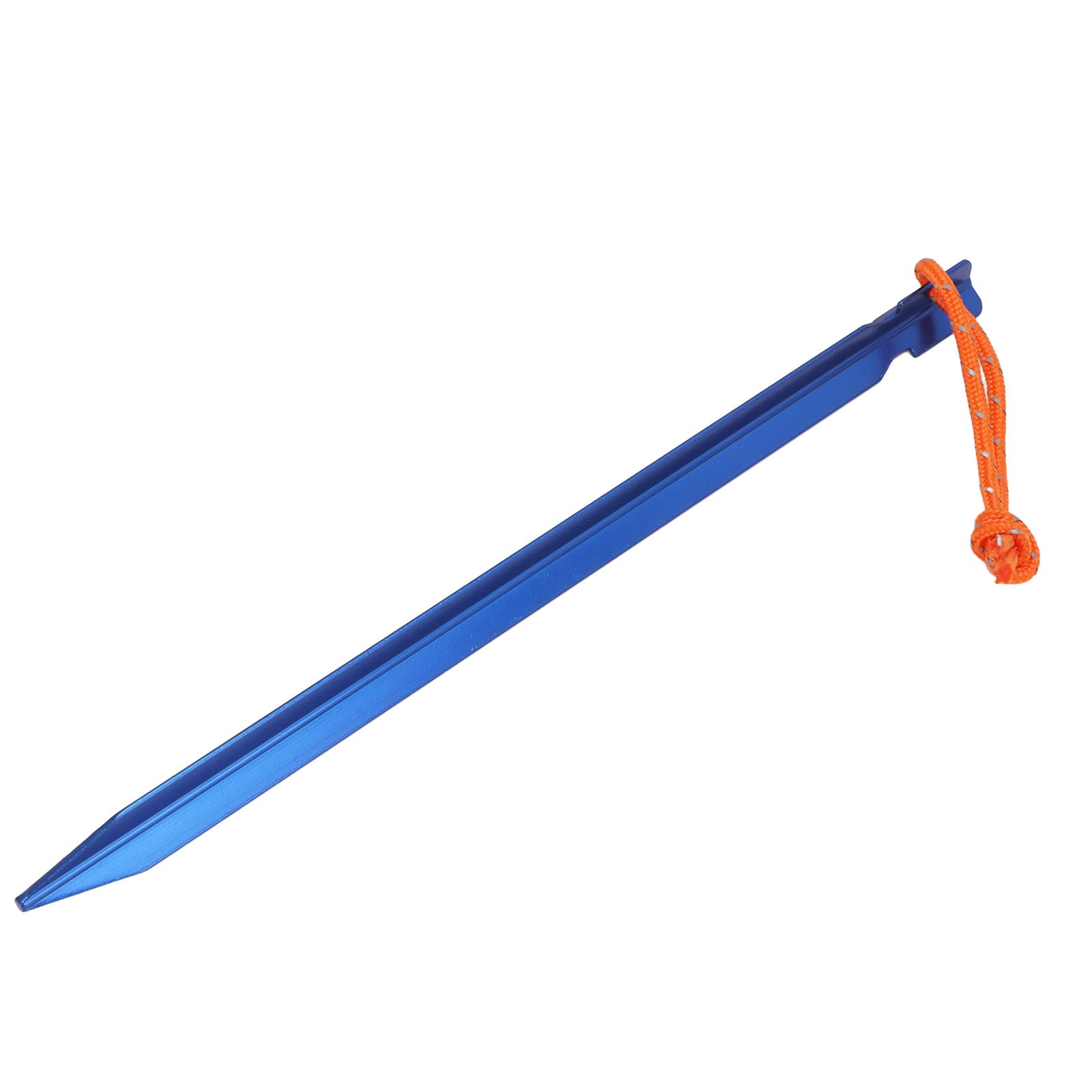 20 pezzi Picchetti per tende a forma di V, robusti, in lega di alluminio con corde per tettoie da campeggio all’aperto, picchetti da giardino impermeabili lunghi 9 pollici per cond (Blu)