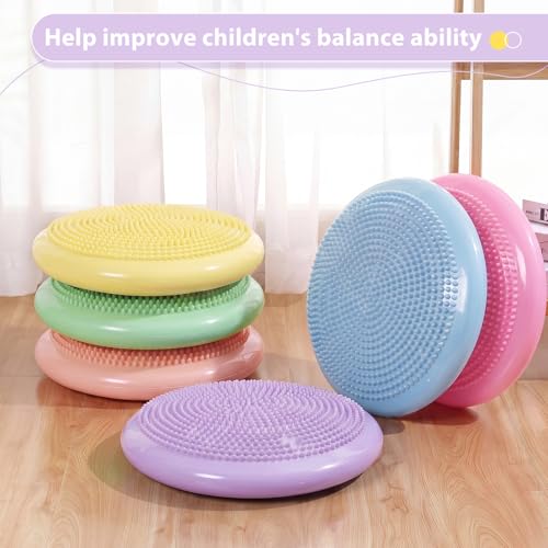 Image of Amylove Wiggle Seat Inflated Wobble Cushion for Sensory Kid | 13 Inch Balance Disc Kids Flexible Seating Exercise Sensory Pad Chair Cushion for Classroom Office School