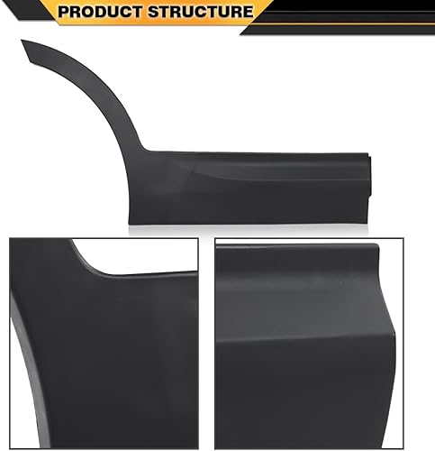 Miniatura 2 de Puerta trasera derecha, color negro, para puerta trasera derecha, color negro, compatible con Hyundai Santa Fe Sport 2013, 2014, 2015, 2016, 2017,