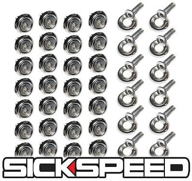 80 Pc Engine Bay Fender Washer Bolt Dress Up Kit For 10Mm Car/Truck/Suv Chrome for Audi A3