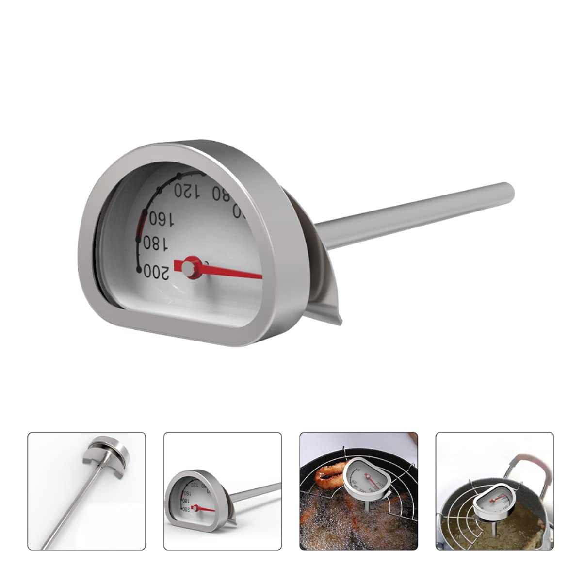 1pc Barbacoa for el mejor probador de alimentos Dial Hogar Hogar Aceite de tallo profundo Gadget Útil Medidor Herramienta instantánea Cocinar Leer Freidora Temperatura Parrilla Carne Pavo Accesorios C