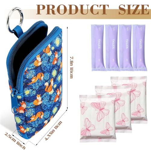 Image of 2PCS Tampon Holder Zipper Pouches Portable Period Bags