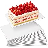 Zandfelo 15 Pcs 13.75'' X 9.75'' Rectangle White Cake Boards, Greaseproof Cake Pad, Sturdy Cake Board Sheets For Rectangle Cream Cake, Pizza Or Desserts
