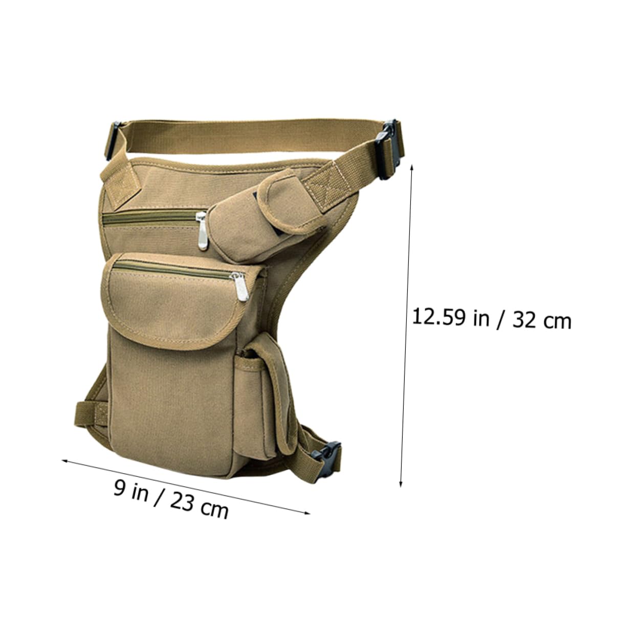 BESTonZON Leichte Canvas Beintasche mit Verstellbarem Oberschenkelgurt Multifunktionale Motorrad Beintasche zum Campen und Radfahren für Damen und Herren