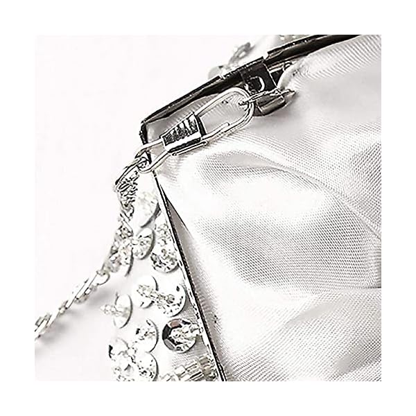 Women Vintage Beaded Evening Clutch Vintage Design Sequin Floral Top-handle Handbag Party Wedding Purse Wallet - Image 8