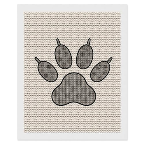Kit peinture diamant patte de chien cadeau créatif pour adulte débutant bricolage 5D