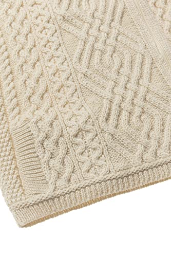 Image of Aran Crafts Irish Women's Cable Knit Side Zip Wool Jacket (Z4630)