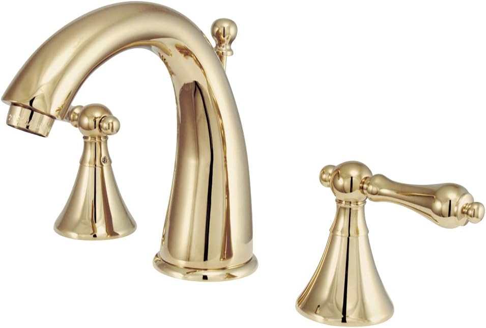 Kingston Brass KS2972AL 8 in. Widespread Bathroom Faucet, Polished Brass