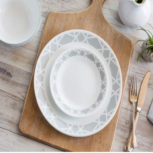 Corelle Modena Glass 14Pcs Dinner Set, Multicolor