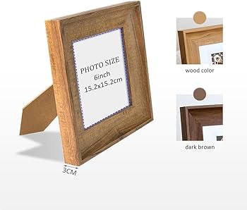 Amazon.co.jp: 正方形6インチ額縁壁掛けクリエイティブフォトフレーム