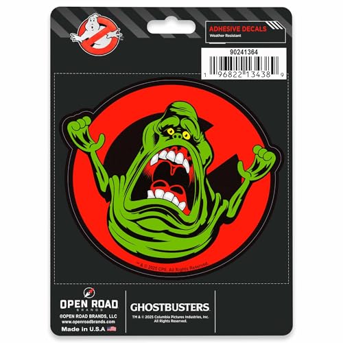 Image of Ghostbusters Slimer Adhesive Vinyl Decal - Fun Slimer Sticker for Car, Laptop, Toolbox or Collectible Displays