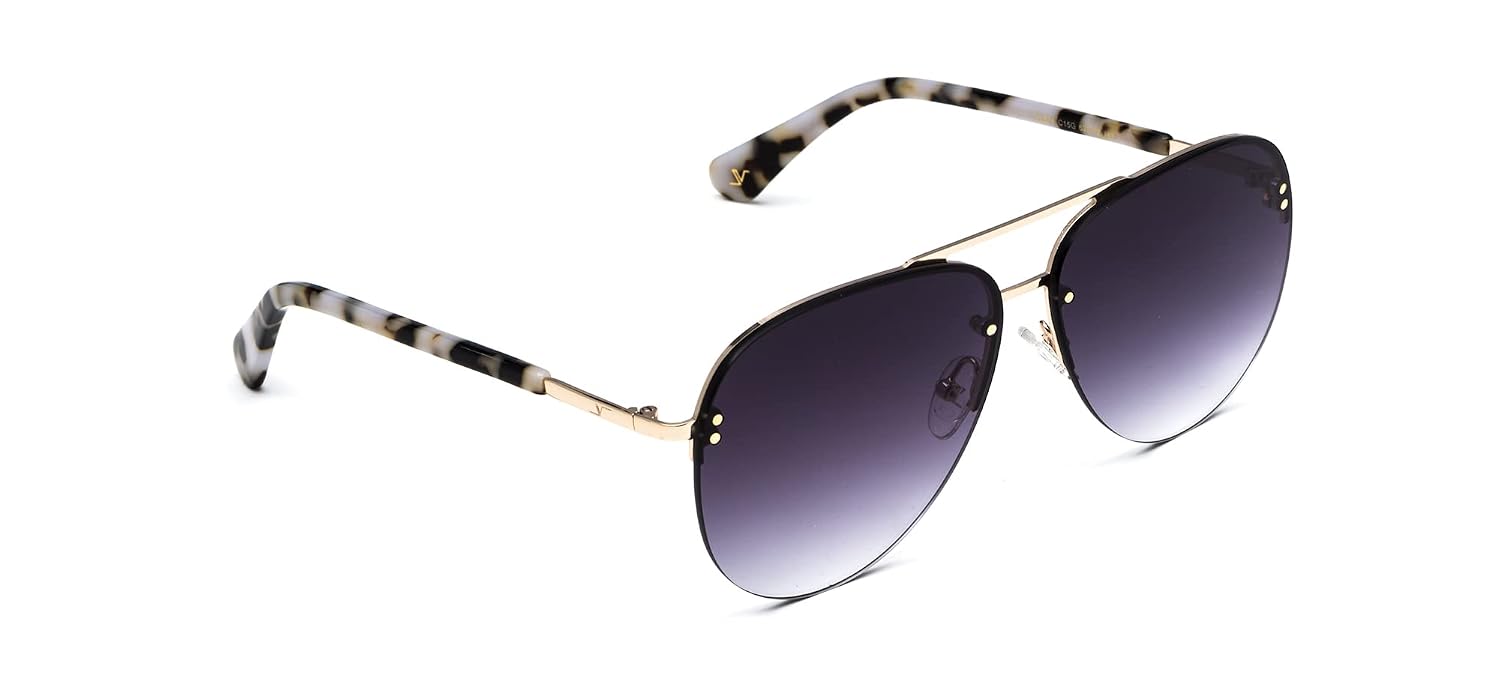 VELOCITY UV Protective Violet Aviator Stylish Sunglasses With Spectacular Look For Men
