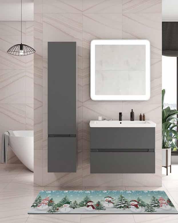 Miniatura 2 de Tapete de baño de Navidad verde azulado para bañera, antideslizante, de secado rápido y absorbente, tapete de tierra de diatomeas para cocina,