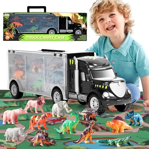 Dinosaurier Spielzeug ab 3 4 Jahre Dinosaurier Spiele LKW Autotransporter...