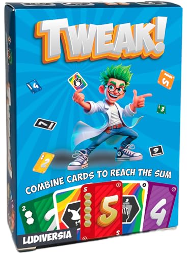 Tweak S - Jogo de cartas para jogar em família - presente ideal para crianças e adultos viagens, festas e férias - Cálculo mental divertido - Aprenda a jogar 8 anos