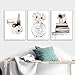 Produktbild WXDQ Parfüm Poster und Drucke Lippenstift Make-up Leinwand Malerei Mode Vogue Buch Wandkunst Blumenbilder Home Salon Dekor-40x60cmx3 Stück kein Rahmen