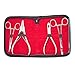 Pierceplex Dermal Piercing and Ring Pliers Kit - 2 Dermal Forceps and 2 Ring Pliers with a Pouch Included