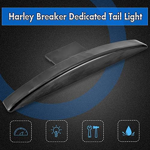 KATUR Motorcycle Rear Fender Tip 22 RED LED Brake Running Tail Light For Harley Breakout EFI FXSB CVO 2013-2017 (Smoke)