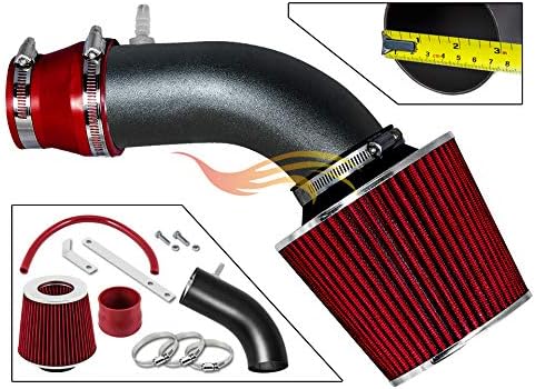 R&L Racing MATTE BLACK PIPE RED - SHORT RAM INTAKE Compatible For 11-15 Hyundai ACCENT/VELOSTER 1.6L / ELANTRA/KIA RIO RLWSI-HY-R06RDB
