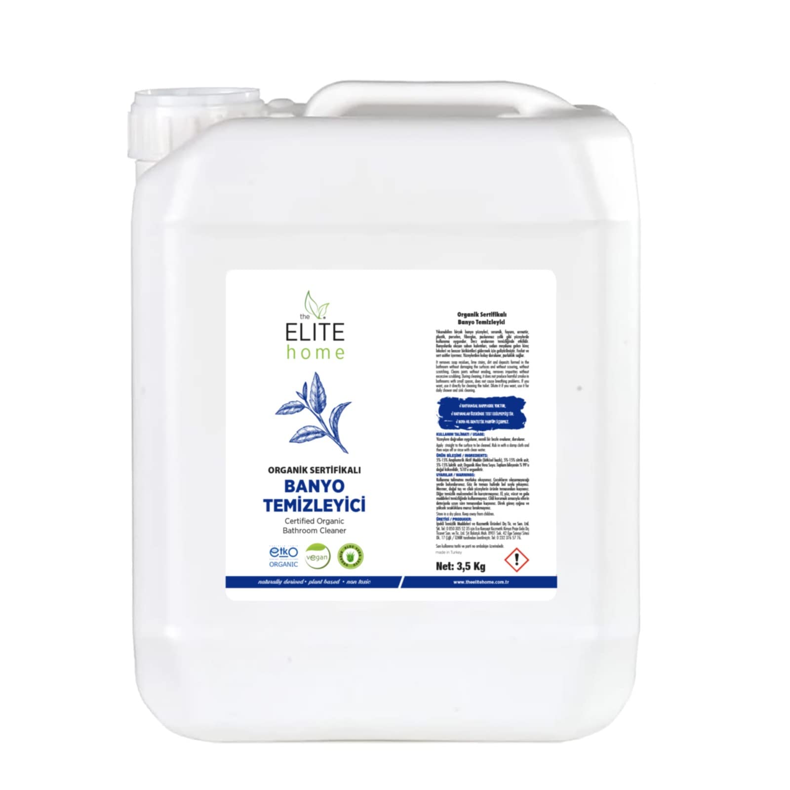 The Elite Home Organik Sertifikalı Banyo Temizleyici (3.5 KG)