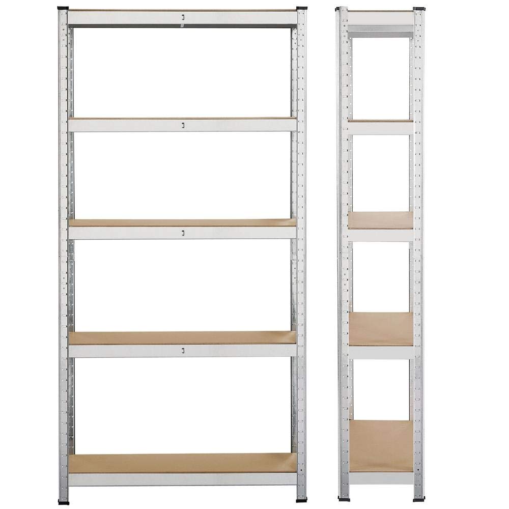 Yaheetech 2X Lagerregal 180x 90 x 30 cm, Schwerlastregal 5 MDF-Platten, Kellerregal 875kg, Steckregal Werkstattregal verstellbare Regalböden