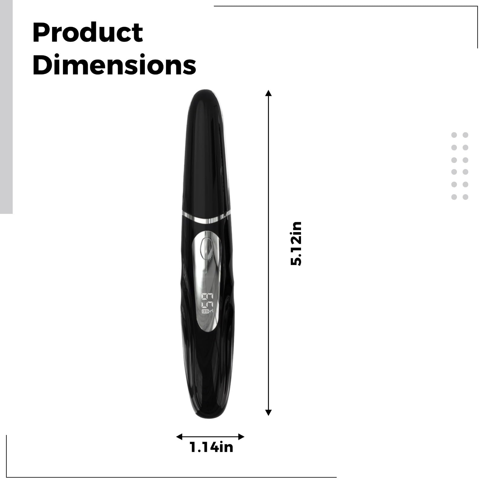 Wimpernzange mit Wärmefunktion für Frauen, elektrisch, wiederaufladbar, 4 Temperaturstufen, schnelles Aufheizen, langanhaltender Schwung, Type-C-Laden, tragbar, 2,9 x 2 x 13 cm