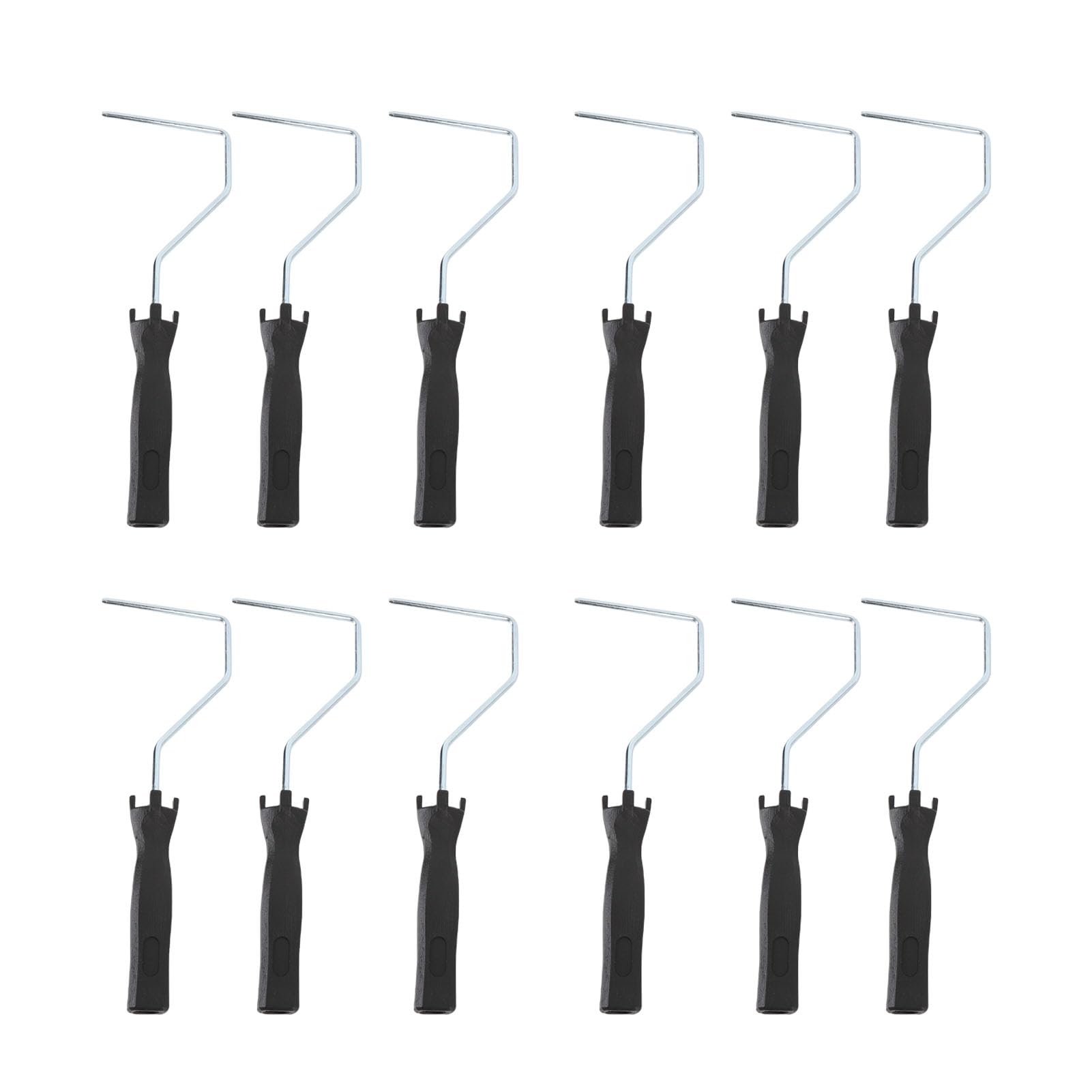 4 Inch Paint Roller Handle, 12Pcs Steel Plastic Grip Paint Roller Frame Set for Wall Painting, Home Renovation, DIY Lovers