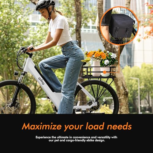 Qlife Cityone Electric Bike for Adults & Teens, Step-Through Commuter Ebike, 1000W Peak Motor, 55-Mile Range, 48V Removable Battery, 26-Inch City Tires, 7-Speed, Up to 25 MPH