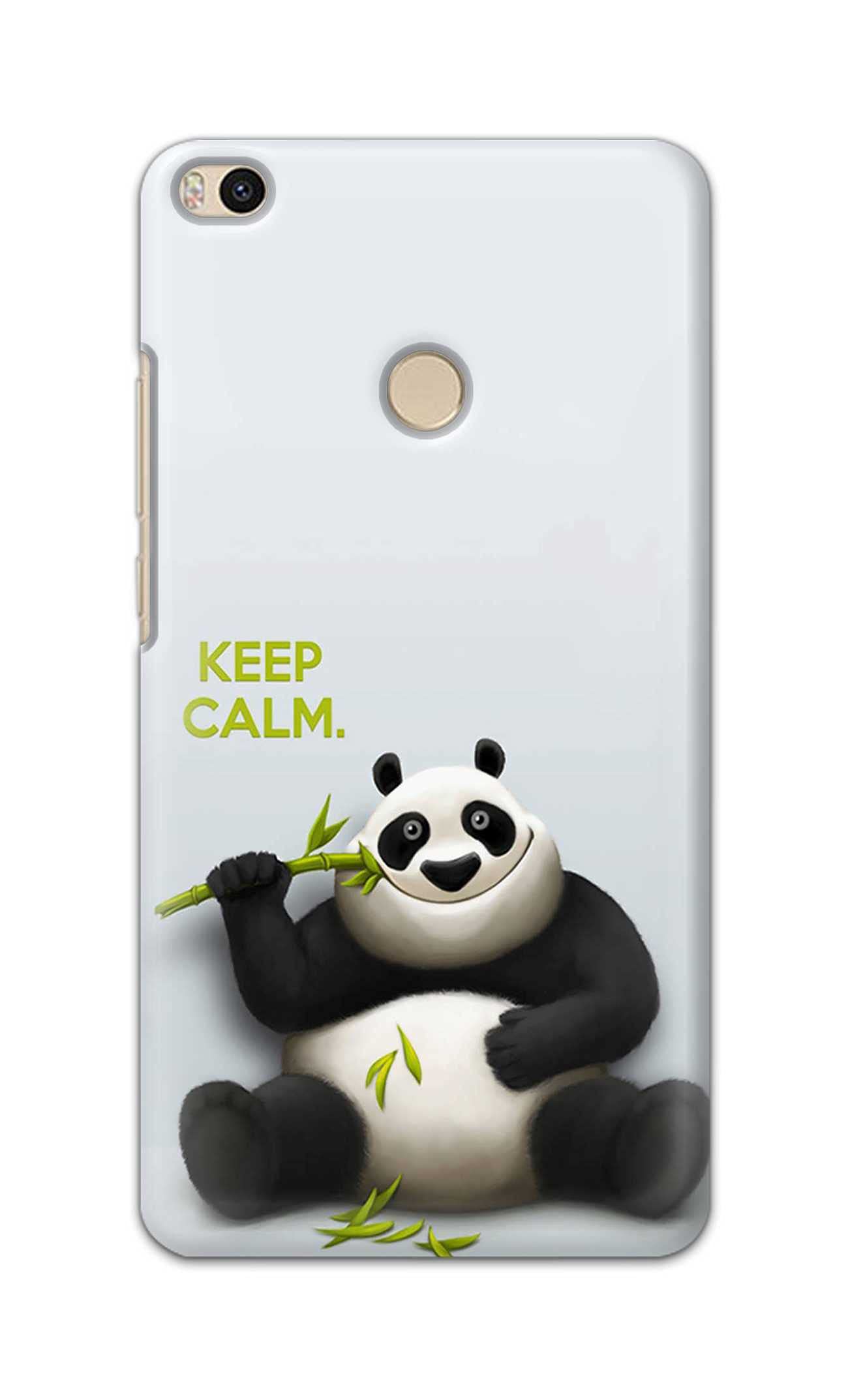 PRINTFIDAA Keep Calm Funny Panda Printed Designer Hard Back Case Cover for Xiaomi Mi Max 2 (6.44") -(ST) RAJ1004