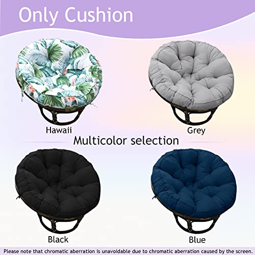 Hiluhidi 52 Inch Papasan Chair Cushion Only, 13.23Lbs Overstuffed Round Papasan Chair Cushion, Fluffy Papasan Seat Cushion For Relaxing (Grey) #TOP6