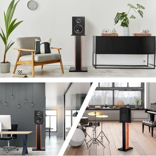 Aiwfl Speaker Stands Bookshelf Speaker Stands 35 Inch Rosewood Speaker Floor Stands Wood Speaker Stands Pair Bookshelf For Tv Home Theatre 3D Surround Sound Support thumb #6