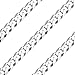 Men's 4.5mm Solid Sterling Silver .925 Curb Link Chain Necklace, Made in Italy (20)