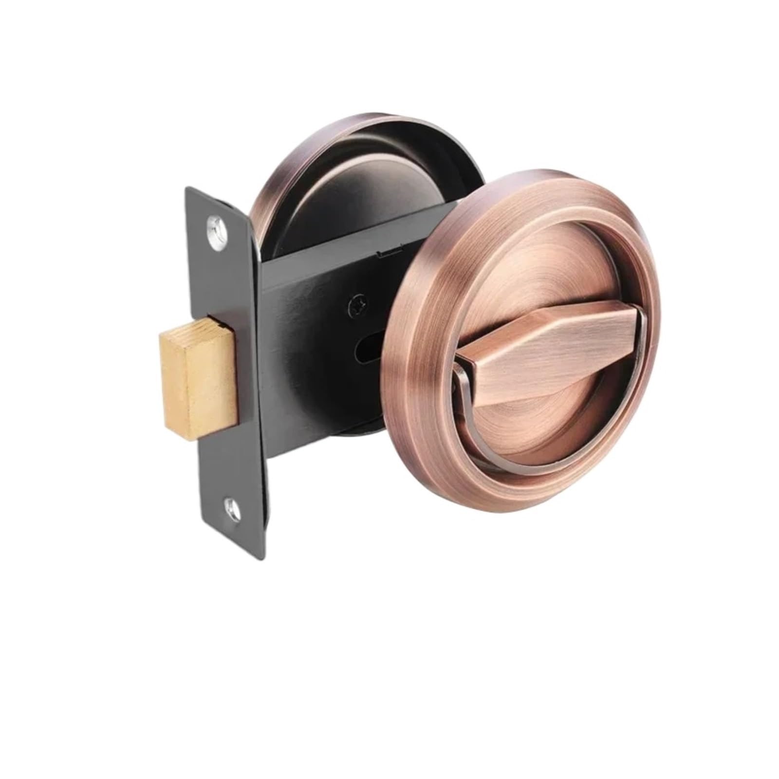 Yxinaer Red-Double-Sided Round Recessed Door Lock Round Recessed Door Lock