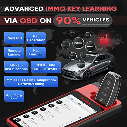 2025 Autel MaxiIM KM100 (X) Scan Tool, Same as KM100 KM100E, Lite Ver. of IM508 IM608 Pro, Lifetime Free Update, Built-in APB112, OBD Learning for 700+ Vehicles, Auto VIN & Auto Scan, VCI200, 9.0 OS