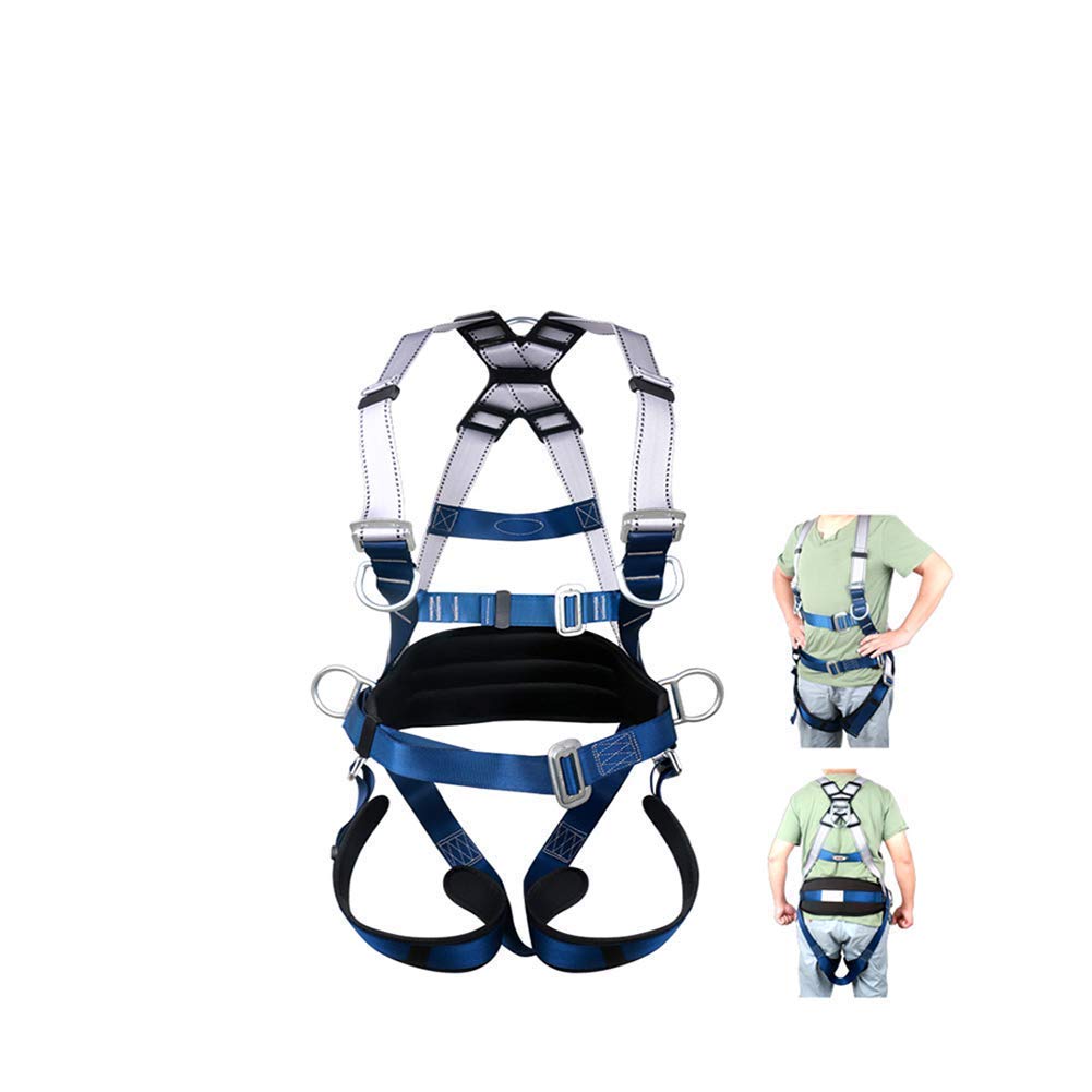 SwaYve Cinturón de Seguridad para Trabajos Aéreos Arnés de Escalada en Roca, Arnés de Seguridad de Cuerpo Completo, Cinturón de Posicionamiento para Trabajos Aéreos/Double Big Hook
