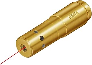 9mm Red Dot Laser Bore Sight, Bore Sight Laser for 9MM Caliber,Red Beam Laser Boresighter 9mm,9X19MM Caliber with 4 Sets of Batteries(New Version) - MOSANDON