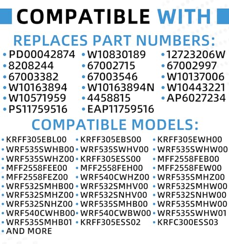W10830189 Upgraded French Door Gasket Seal 16.93x39.76in Compatible with Whirlpool Kenmore Kitchen-Aid Amana Jenn-Air Maytag Replaces W10137006 W10163894 W10163894N W10443221 W10571959 by EZAPEX - Used condition - Image 4