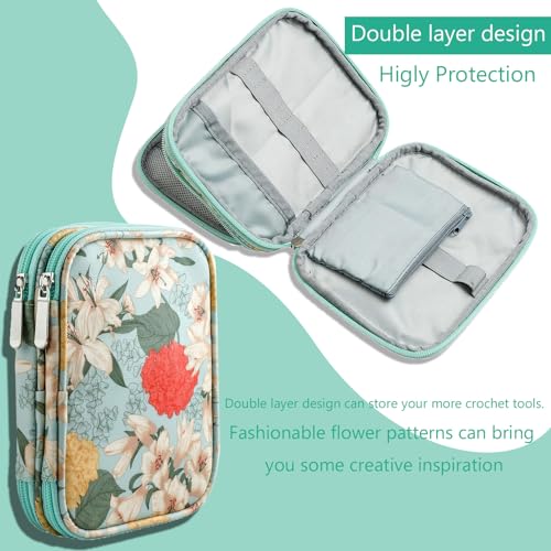 GRVICH Crochet Hooks Case, Crochet Bag, Knitting Needle Case - Image 3