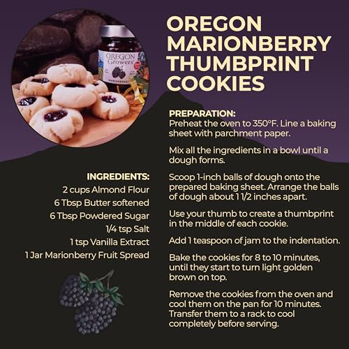 Oregon Growers Marionberry Fruit Spread - Marionberry Jam Made In Oregon, Blackberry Jam, Blackberry Fruit Spread, All Natural Ingredients, Non-GMO - 12 Oz (Pack Of 3) - Thumbnail 7