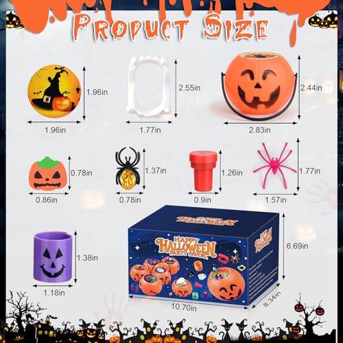 288PCS Halloween Party Favors, Mini Pumpkin Buckets, Halloween Toys by Tiaxidex - Used condition - Image 3