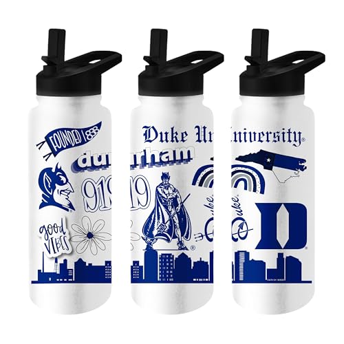Image of Logo Brands NCAA Native 34 oz Quencher Water Bottle - | Local Icons Design | Double-Wall Insulated| Leak-Proof Lid & Built-In Straw