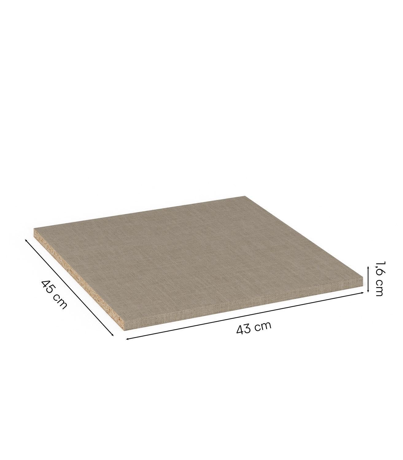Einlegeboden für Kleiderschränke - Höhe 20 mm - 43 x 45 cm - Texline Dekor - Regalboden Fachbrett