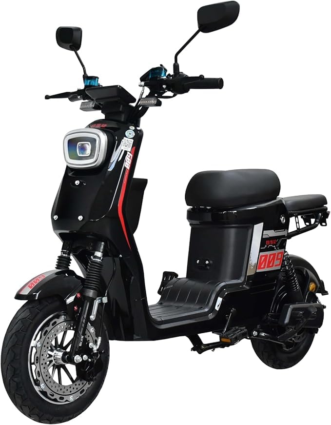 Electric Bike with Brushless Motor 350W Motor 40-50 km/h Speed 16-Inch/14-Inch Tires 3 Gears LED Display 4 Shock Absorbers 30-35 km Range Adult Commuter & Off-Road Bike