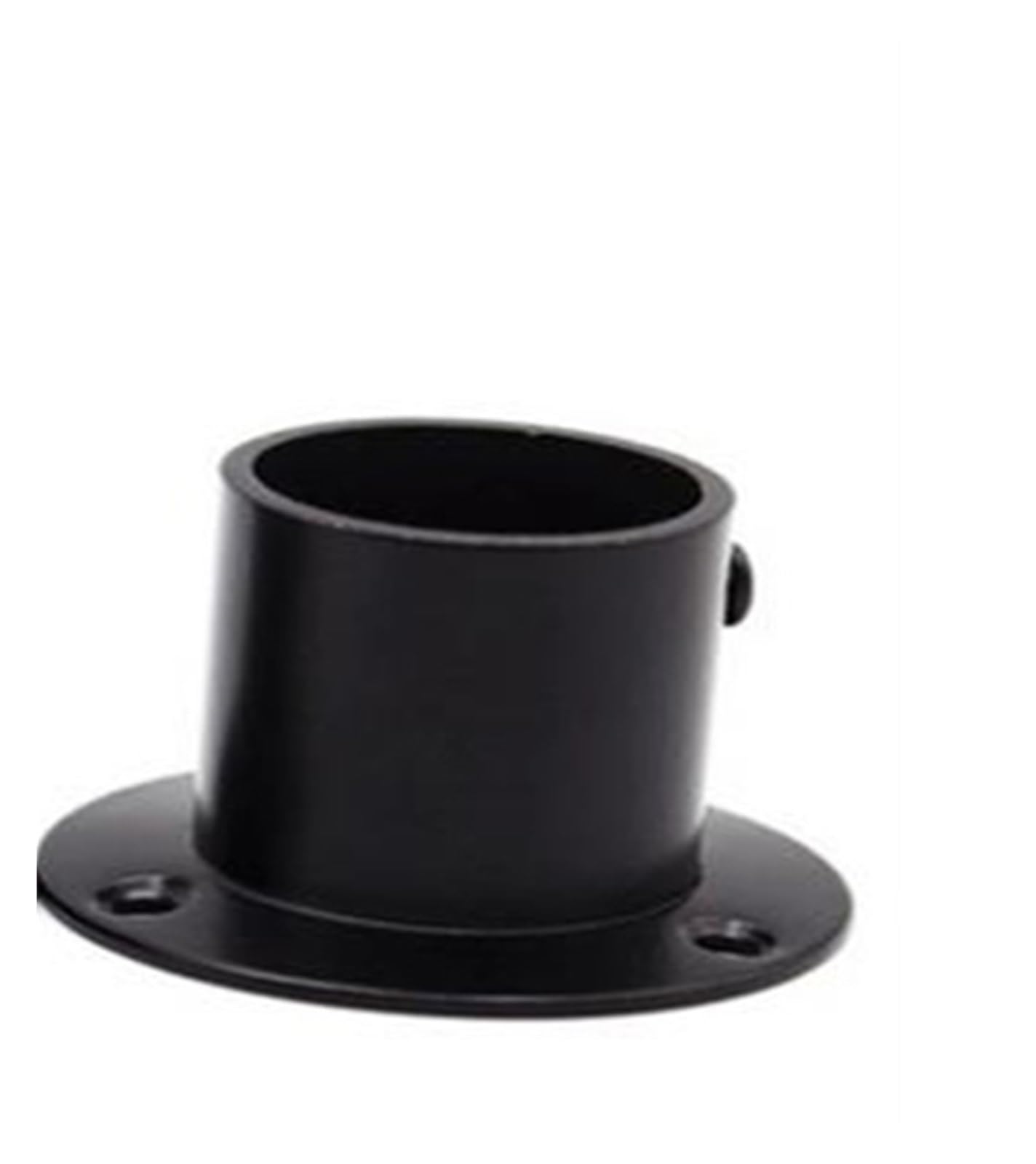 Ugzpwqlnx Black Stainless Steel Pole Socket Flange Rod, Stainless Steel Wardrobe Round Rail Locking End Socket Flange Bracket 19-32Mm (Diameter 19Mm)