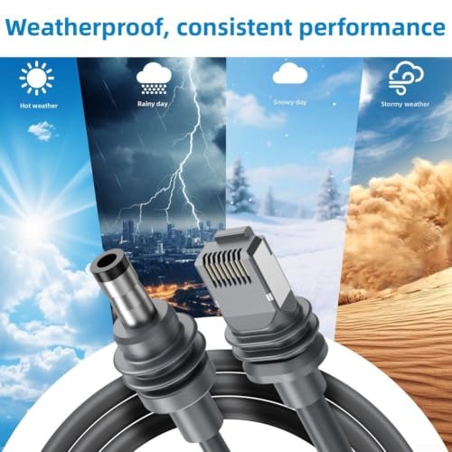 Cable de extensión para Starlink de 5m impermeable con datos Ethernet y alimentación CC 5
